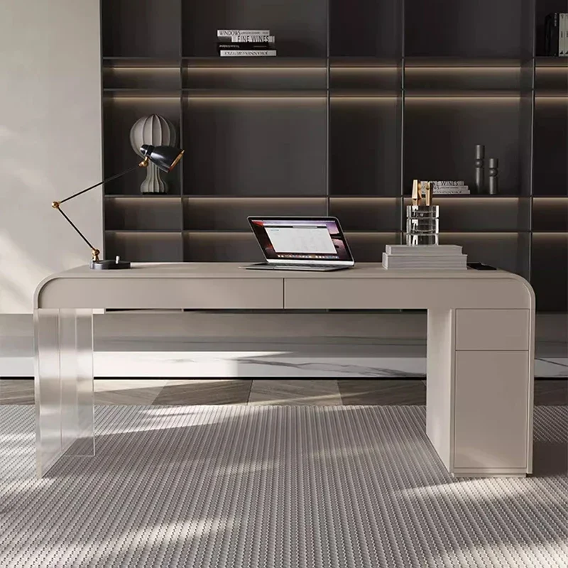 Desk Setup Corner - ミニマリストエグゼクティブオフィスデスクワークルームデスクは、学習テーブルコーナーセットアップアクセサリーを提供します、寝室用タヴォリーノ、トレンディな家具