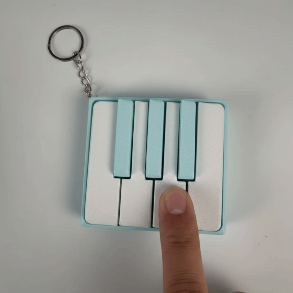 Desk Setup Gifts - PLA素材製のフィジェットクリッカー、メカニカルな感触、ミニチュアサイズ、3Dプリント済み、組み立て済み、環境に優しいピアノ型フィジェットデスクセットアップ