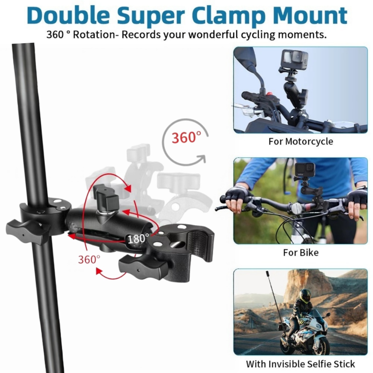 ダブルクリップ式固定傘立て、360度回転可能 °     マ - Monitor Arm Clamp のレビューと価格