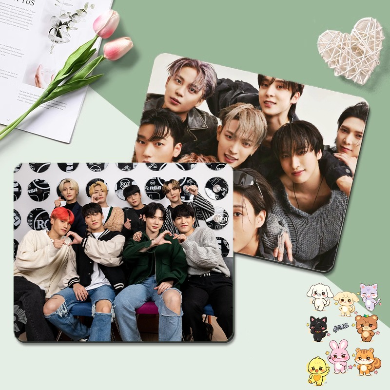 Kpop ATEEZ 女性男性マウスパッド小さなデスクパッド - Desk Setup Kpop のレビューと価格