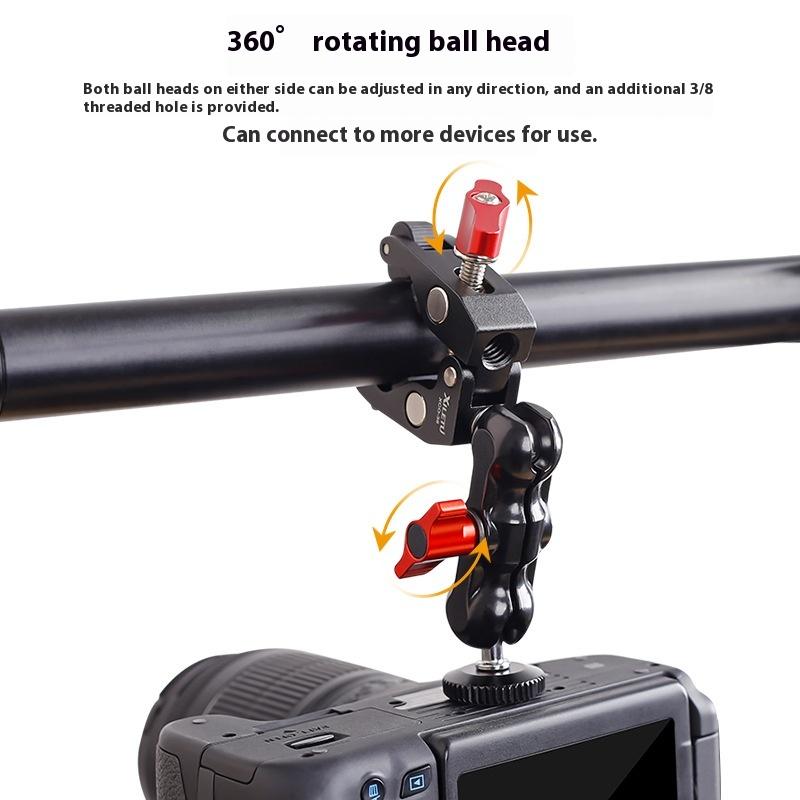 1 セット写真アクセサリーカメラメタルスーパークランプダブル - Monitor Arm Clamp のレビューと価格