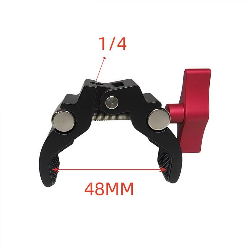 1 セット写真アクセサリーカメラメタルスーパークランプダブル - Monitor Arm Clamp のレビューと価格