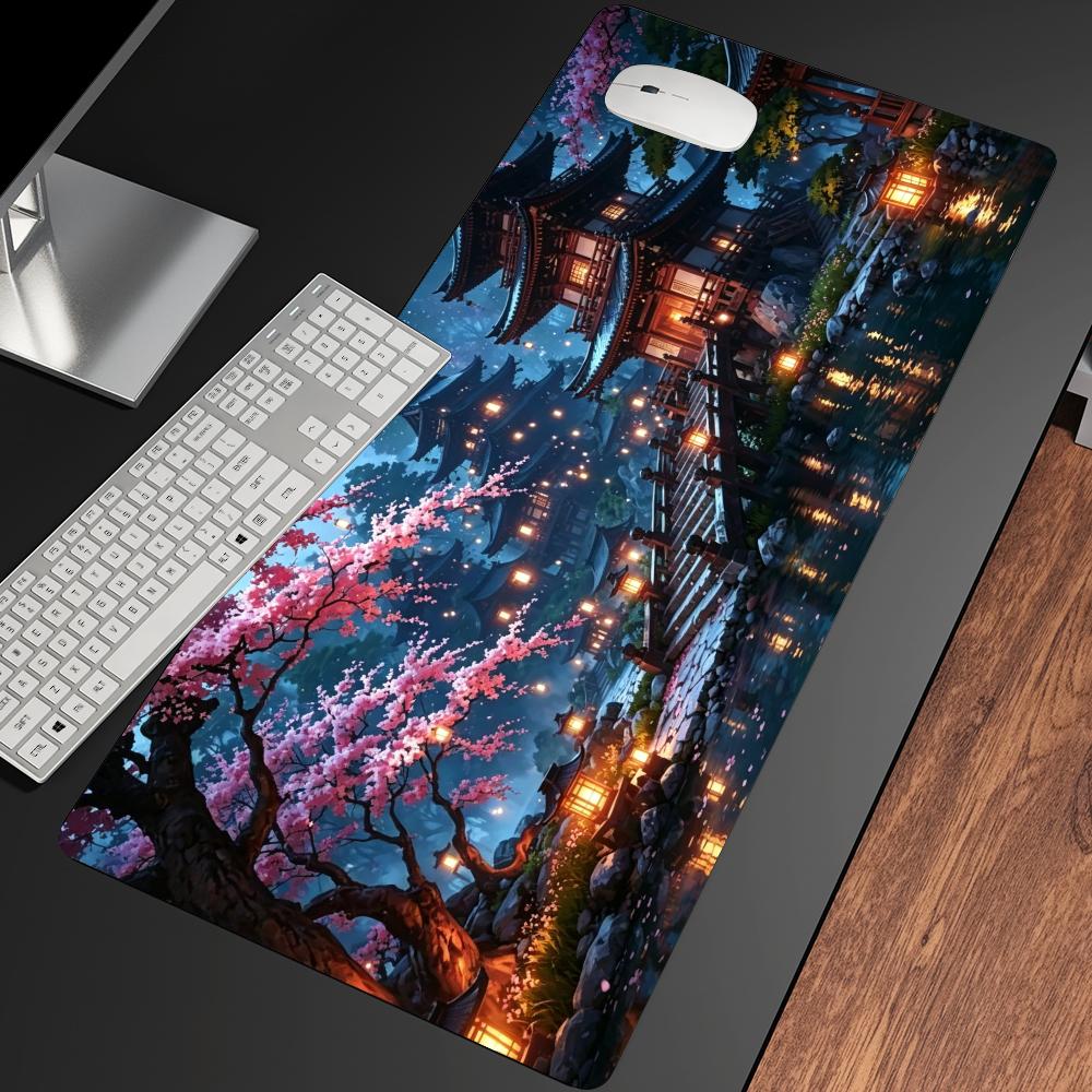 夜景パビリオン、桜柄、マウスパッド、大型ゲーミングマット、プ - Desk View Setup のレビューと価格
