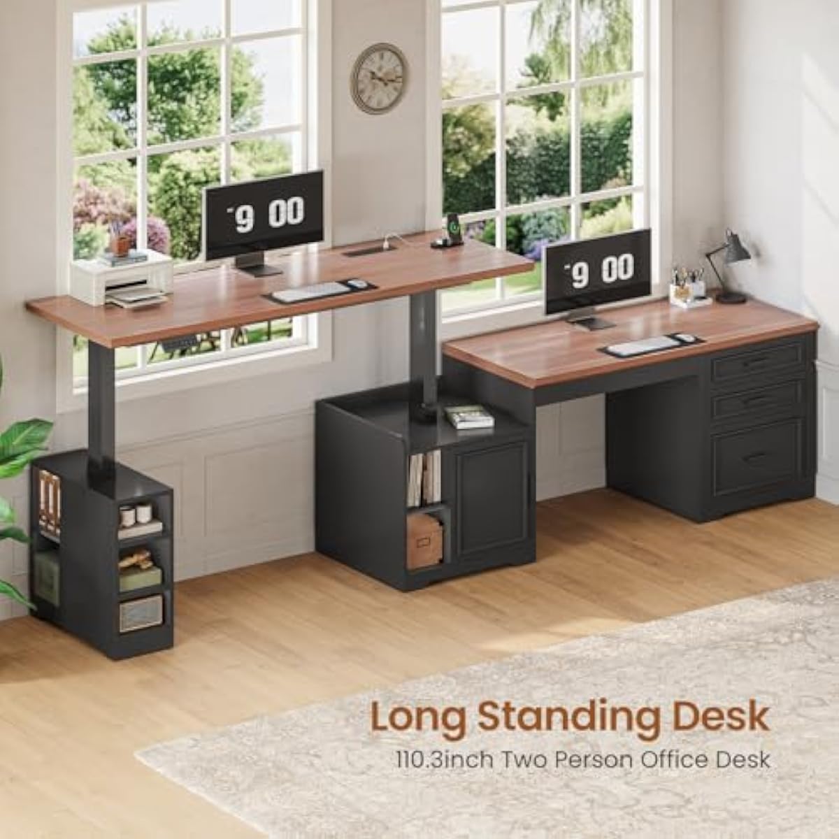 LED制御機能付き、L字型で高さ調節可能な電動デスク。67イ - Desk Setup Corner のレビューと価格