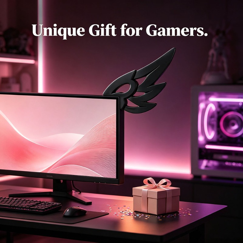 かわいい3Dウィングデコレーション、コンピューターモニター用 - Desk Setup Gifts のレビューと価格