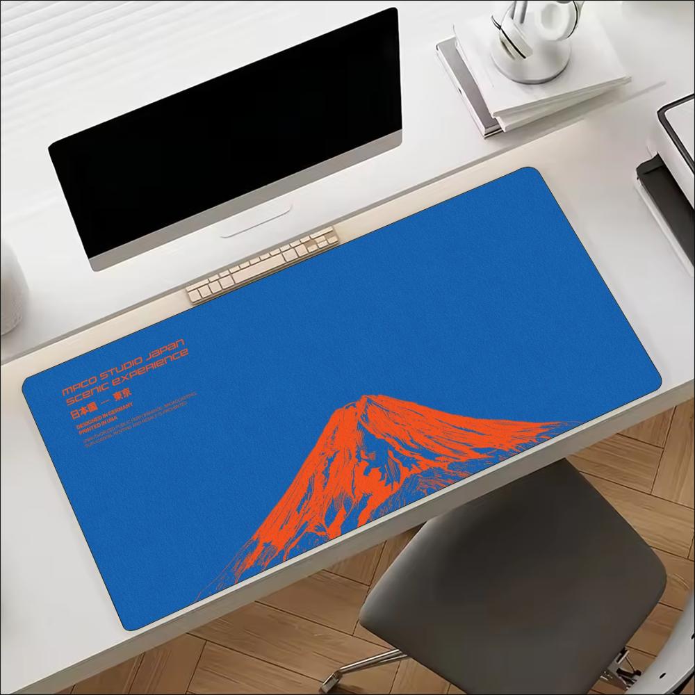 富士山柄ミニマリスト大型拡張マウスパッド、滑り止めゴム縁、プ - Desk Setup Workspace のレビューと価格