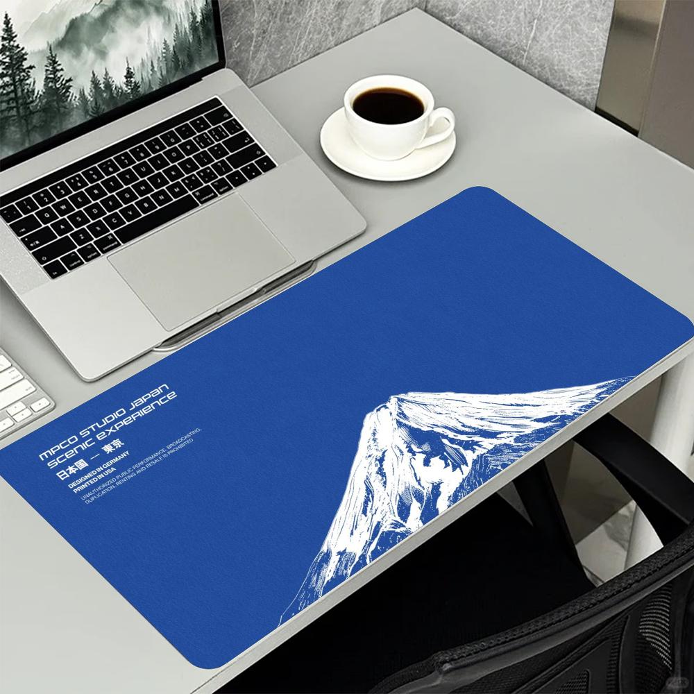 富士山柄ミニマリスト大型拡張マウスパッド、滑り止めゴム縁、プ - Desk Setup Workspace のレビューと価格