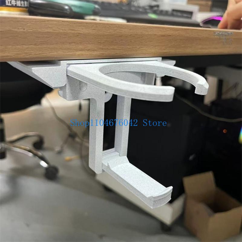 652F 折りたたみ式デスク下飲料オーガナイザー 長さ調節可 - Desk Setup Workspace のレビューと価格