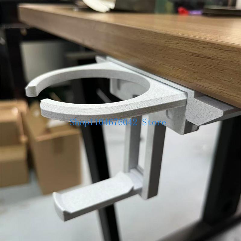 652F 折りたたみ式デスク下飲料オーガナイザー 長さ調節可 - Desk Setup Workspace のレビューと価格