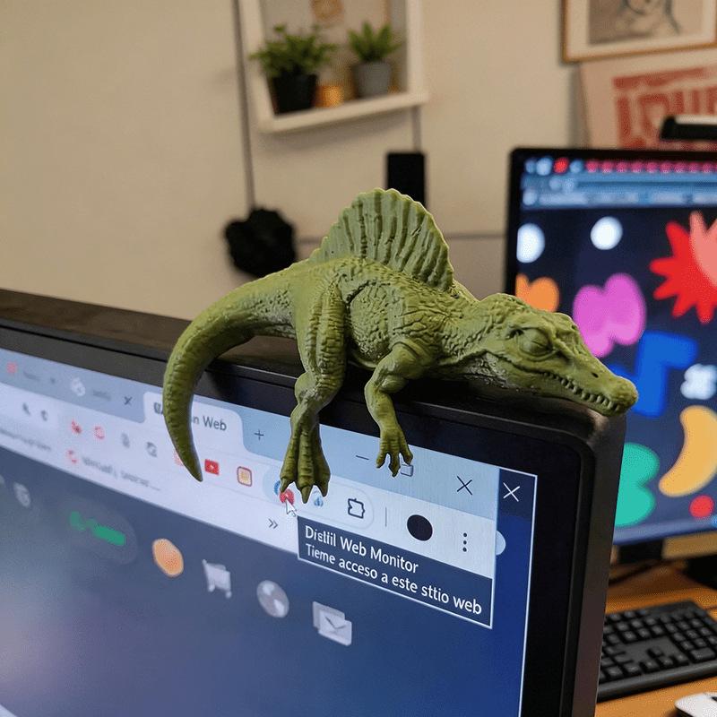 寝ているティラノサウルスレックスのモニターオーナメント、キュ - Desk Setup Gifts のレビューと価格