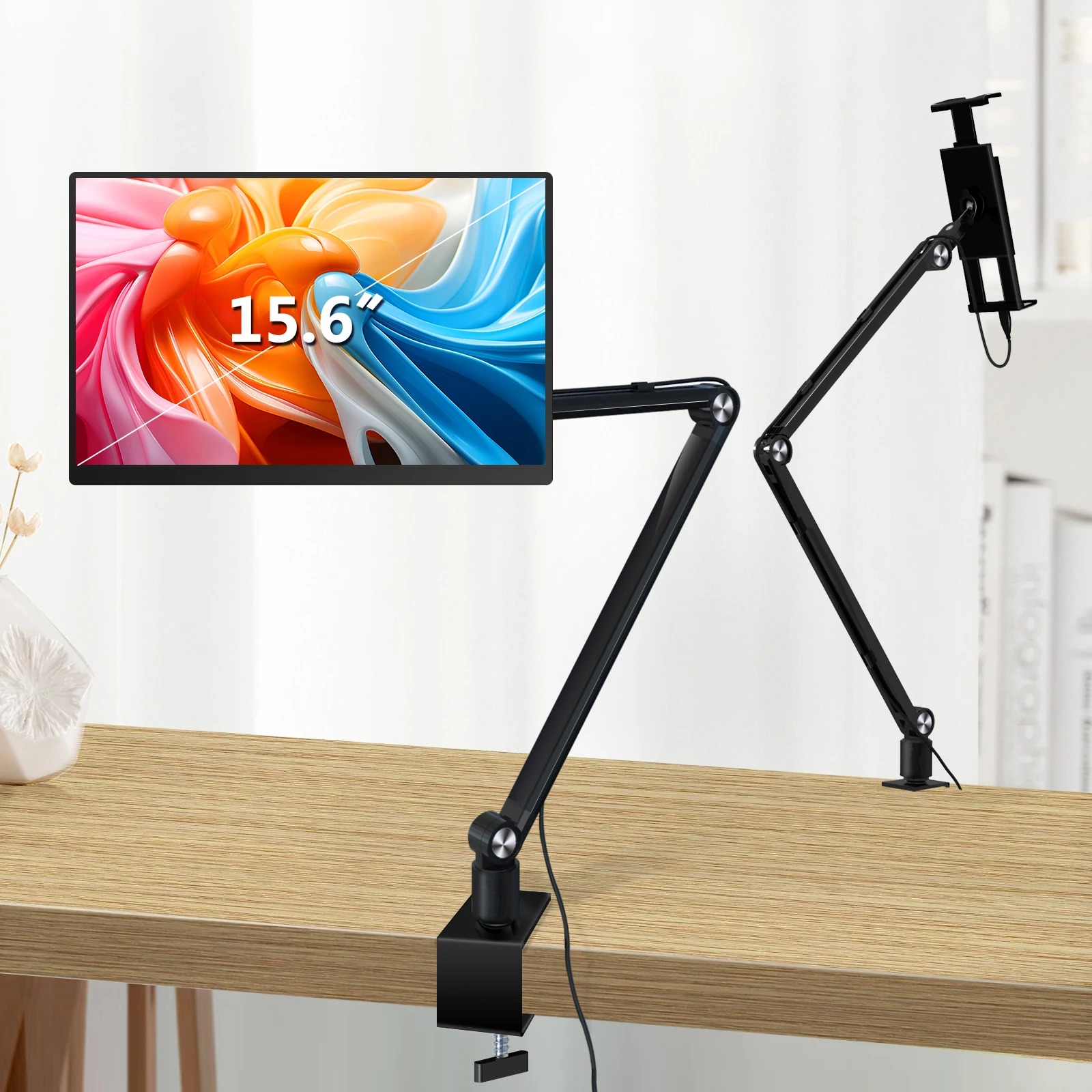 2025年タブレットスタンドホルダー iPad用、ポータブル - Monitor Arm Clamp のレビューと価格
