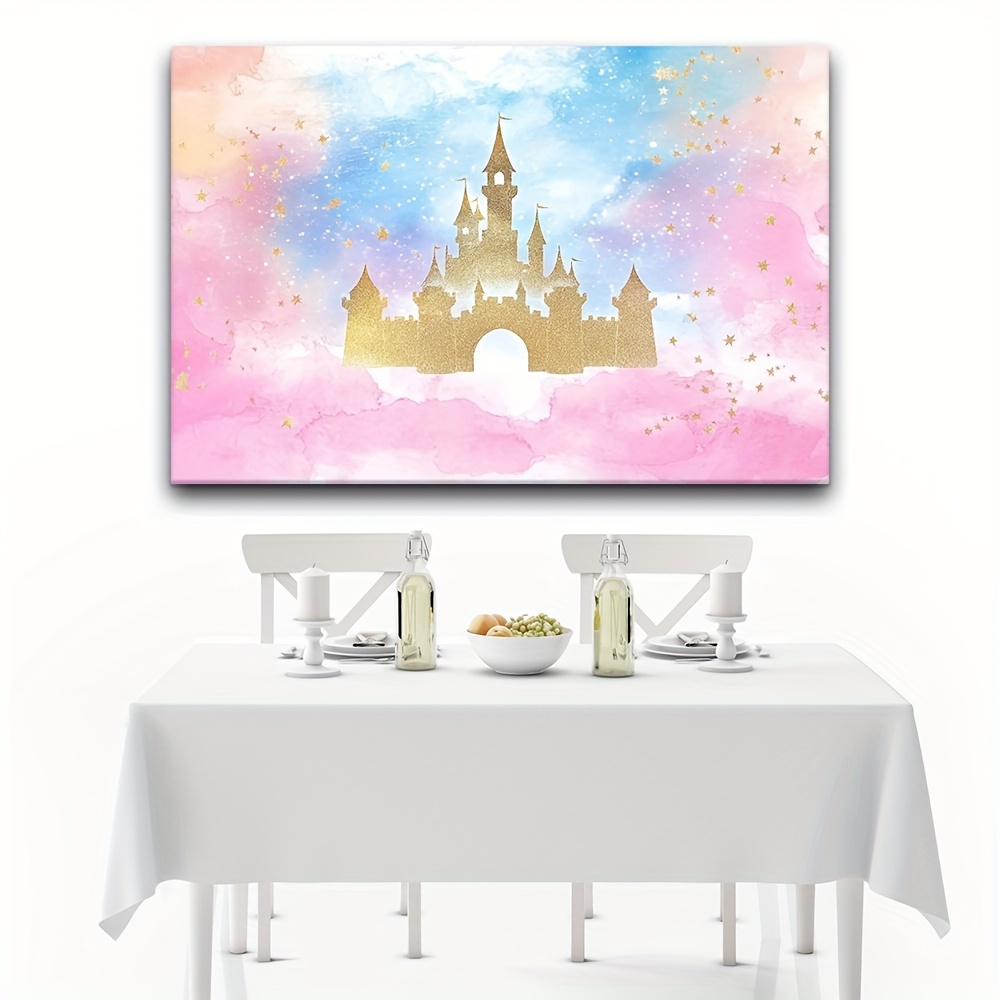 1 プリンセスキャッスル水彩パステルレインボー背景 - パー - Desk Setup Background のレビューと価格