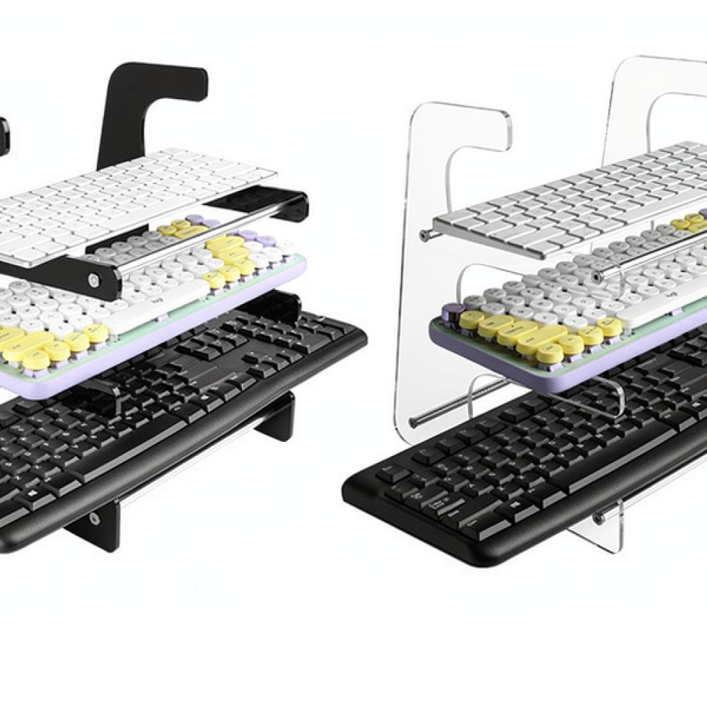 デスクトップ用メカニカルキーボード収納オーガナイザー。アクリ - Desk Setup Workspace のレビューと価格