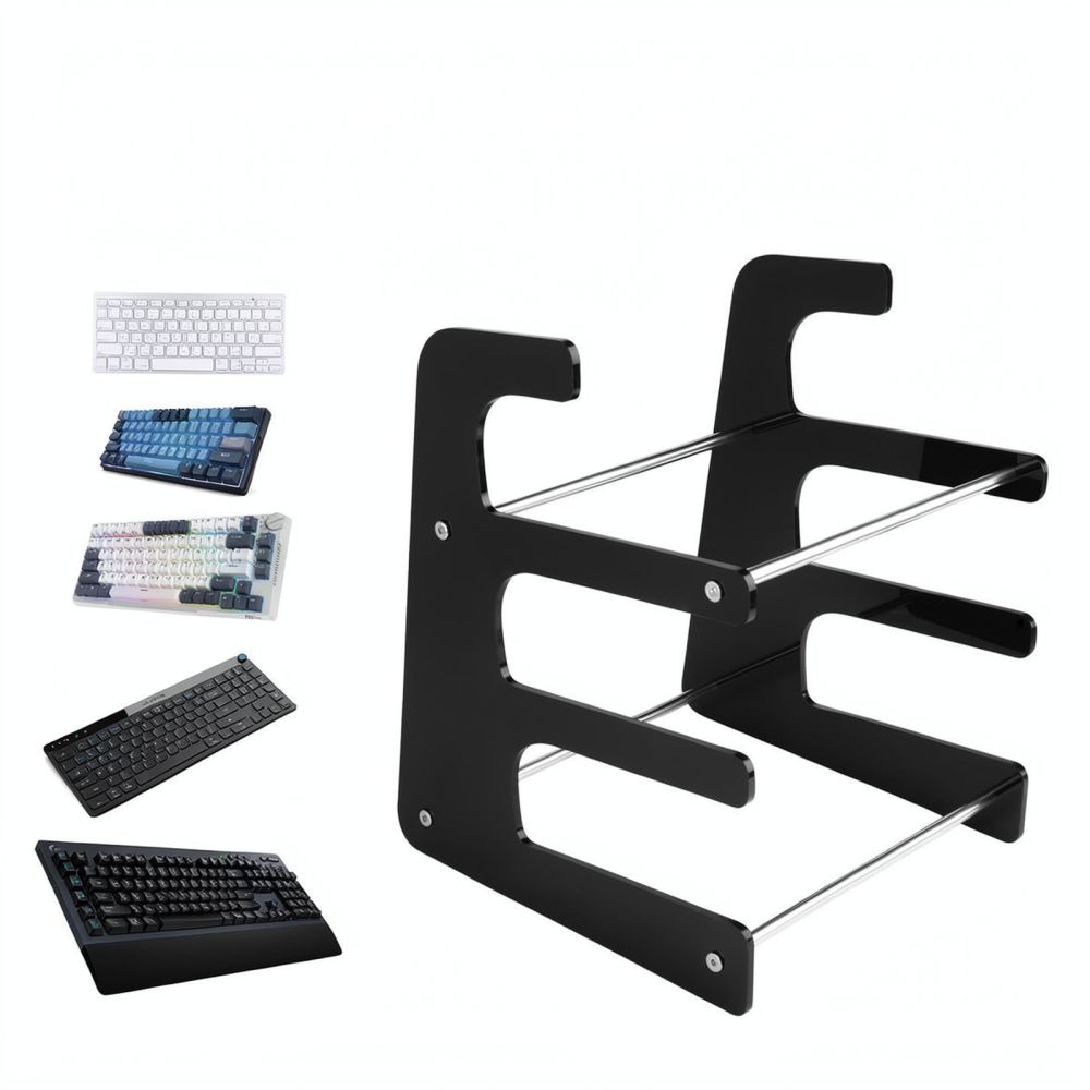 デスクトップ用メカニカルキーボード収納オーガナイザー。アクリ - Desk Setup Workspace のレビューと価格