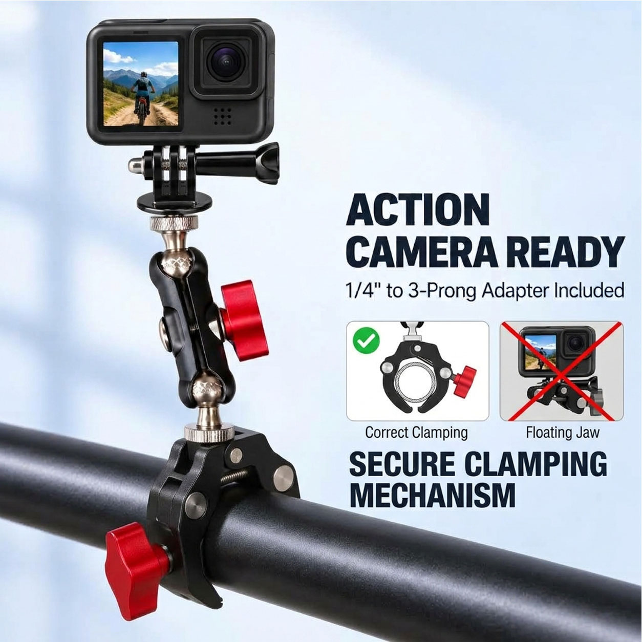 SOARSHOT カメラ用クランプ、マジックアーム、1/4イ - Monitor Arm Clamp のレビューと価格