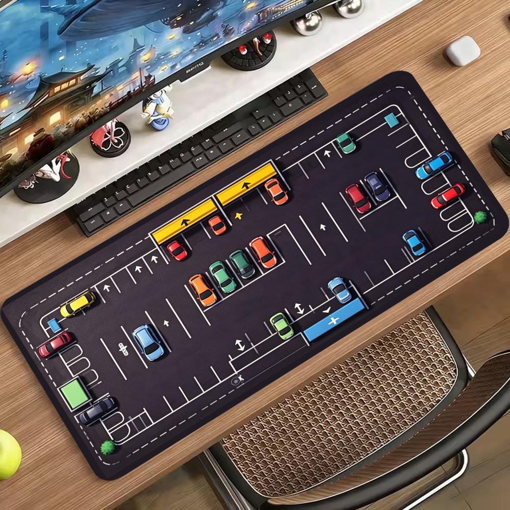 カートゥーンレーストラックカー柄大型マウスパッド、滑り止めゴ - Desk Setup Workspace のレビューと価格
