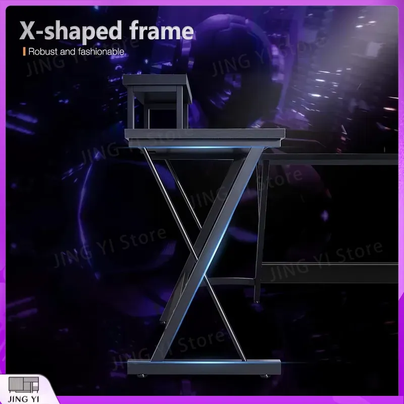 L字型ゲーミングデスク モニタースタンド付き 127x127 - Desk Setup Corner のレビューと価格