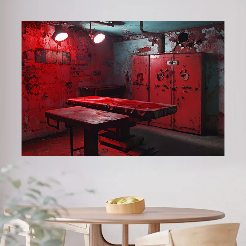 1pc 2D ホラーをテーマにした赤い背景のバナー - ゴー - Desk Setup Background のレビューと価格