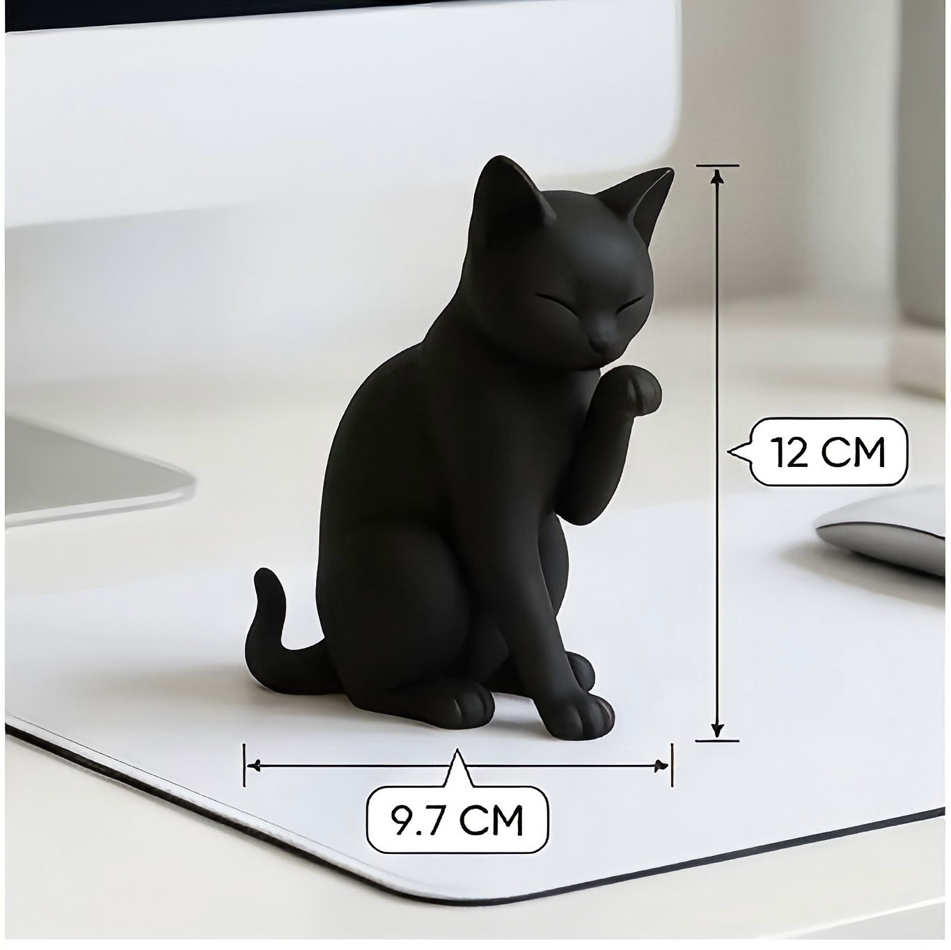 猫の置物デスクデコレーション 3Dミニマリストフィギュア 学 - Desk Setup Workspace のレビューと価格