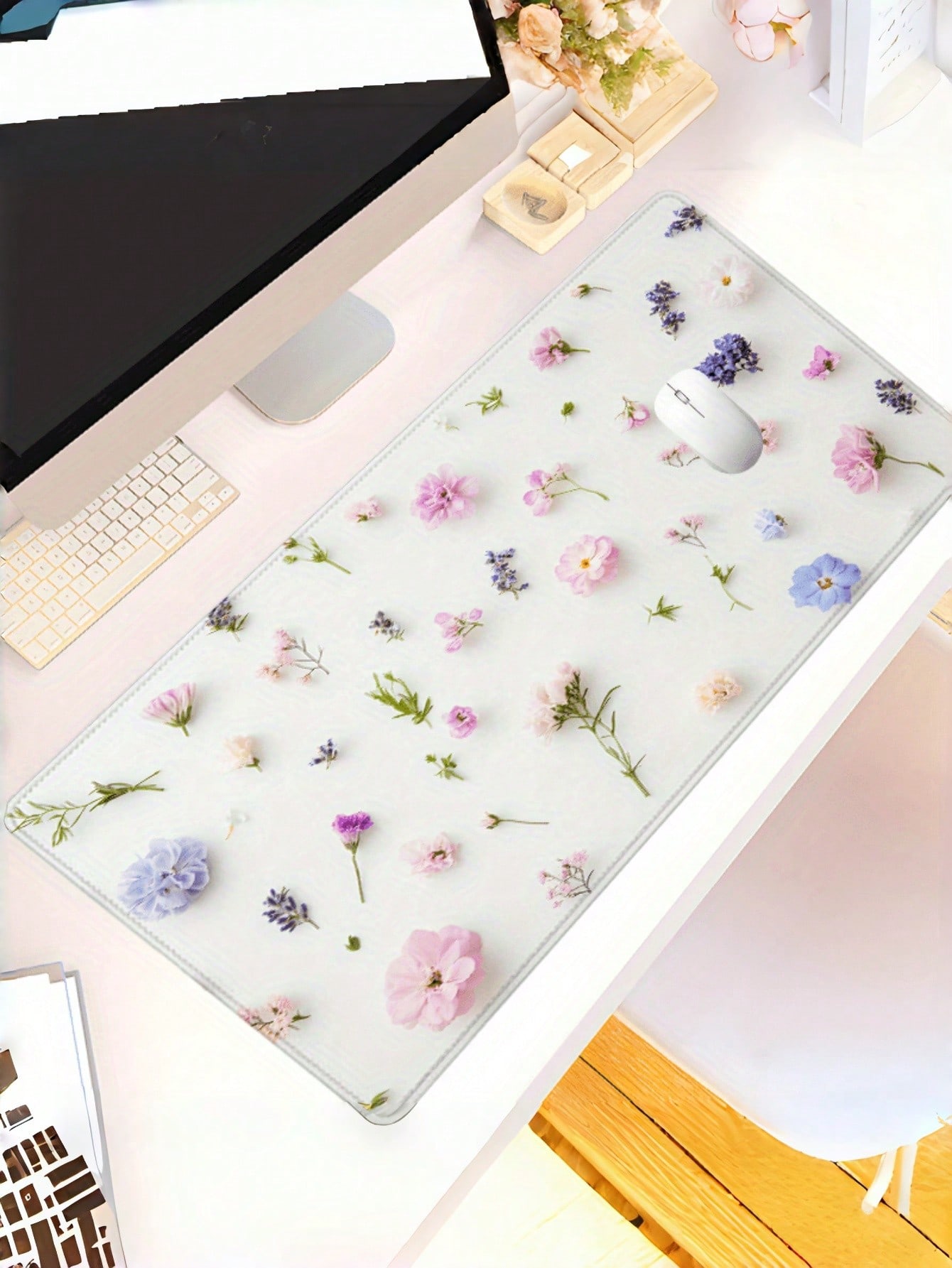特大サイズの滑り止めゴムベース、縁縫い加工、耐久性のある滑ら - Desk Setup Gifts のレビューと価格