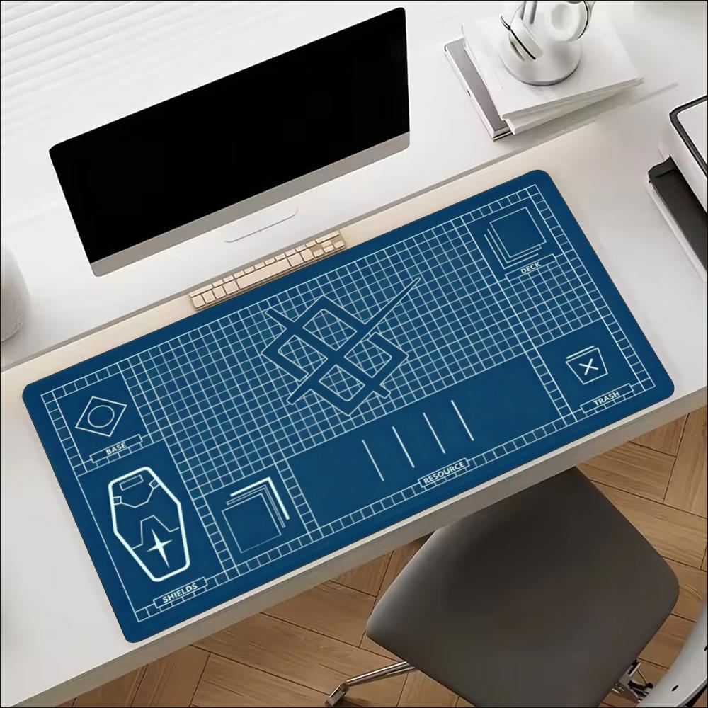 グリッドカットマットパターン大型マウスパッド、滑り止めゴム製 - Desk Setup Workspace のレビューと価格